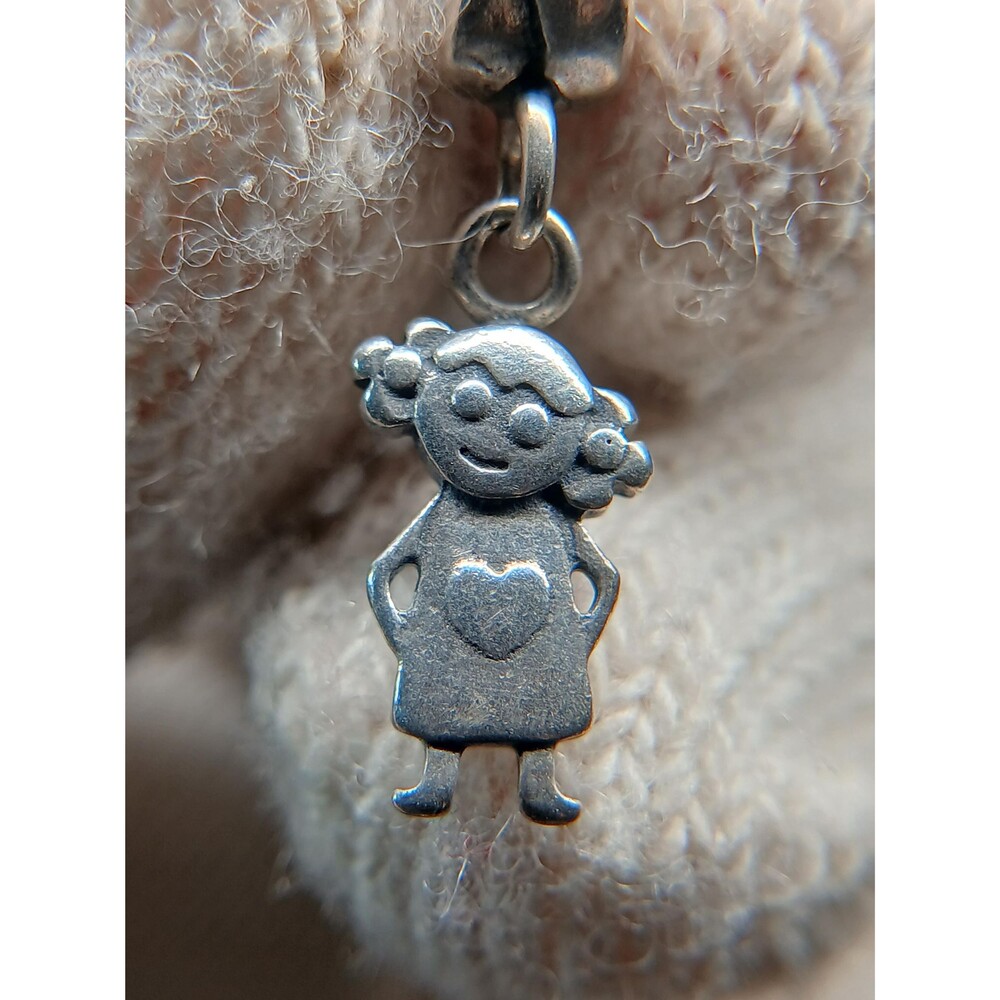 Michael Anthony Sterling Silver 925  Italian Child Pendant Charm ~.95"